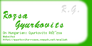 rozsa gyurkovits business card